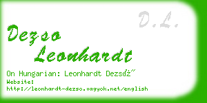 dezso leonhardt business card